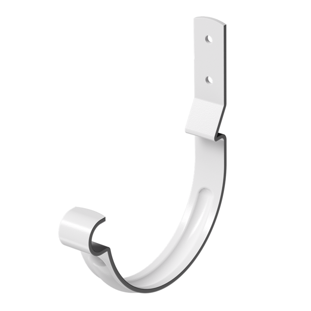 Карнизный крюк для желоба короткий (гнутый) Stal Premium, пломбир - 1